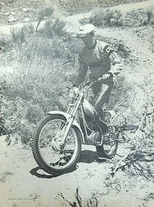 1975 Yamaha TY175 Trialer Motorcycle Pin Up - Picture 1 of 1