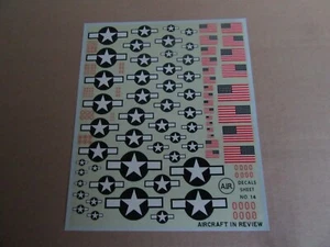 155K Vintage Air decals Sheet N° 14 Aircraft USA 18 X 22 cm Décalcomanie - Photo 1/2