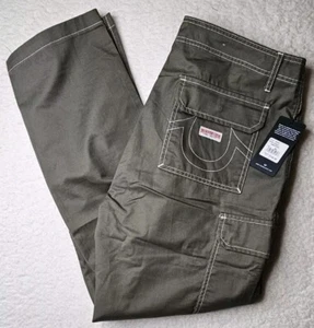 True Religion Kalamata Green Cargo Pants Mens Size 34 $159 197516311307 New - Picture 1 of 10