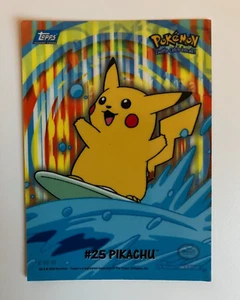 POKEMON SURFING PIKACHU #25 8 of 10 ANIMATION SERIES 2 CARD TOPS 2000 - Picture 1 of 2