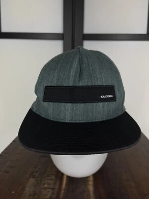 Volcom 帽子 Snap Back 成人 均码 灰色 绿色 棉混纺 滑板 — 第 1/4 张图片