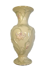 Lenox Gem Blossoms 11 1/4" Footed Flower Statement Vase Pearls with Gold Trim - Picture 1 of 9