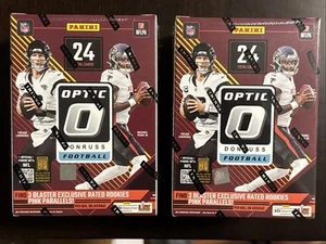 LOT OF 2 Panini 2024 NFL Donruss Optic Football Blaster Boxes PINK PARALLELS - Picture 1 of 6