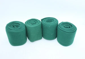 Pferd Polarfleece Polo Wraps/Bandagen 4er Set ~ Waldgrün Neu ohne Etikett nie benutzt - Bild 1 von 5