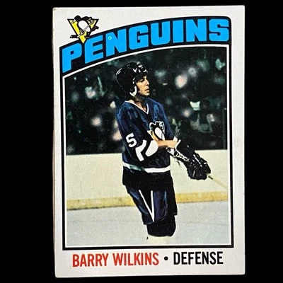 1976-77 Topps #102 Barry Wilkins PITTSBURGH PENGUINS -- EX - Image 1 of 2
