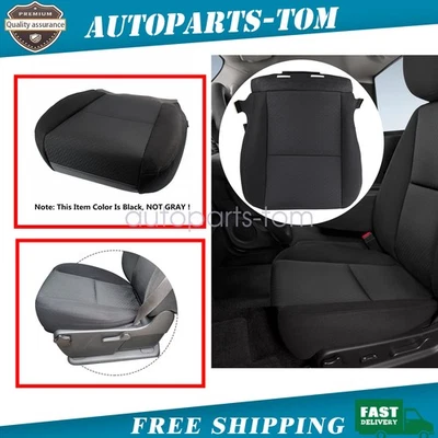 Cubierta de asiento de tela negra para GMC Sierra 2500HD 2007-2014 delantera izquierda del conductor Foto 1 de 4