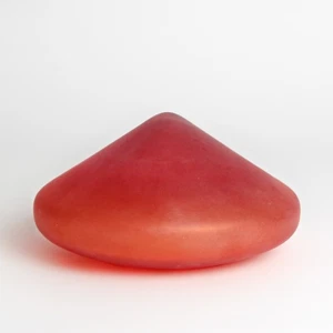 FORMIA Murano luxory glass Dekoobjekt ROCHE BOBOIS Modell TOUPIE Orangerot matt - Bild 1 von 3