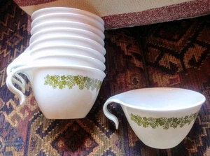 Vintage Corelle Coffee / Tea Cups Spring Blossom Crazy Daisy Lot of 9 S Hook EUC - Picture 1 of 6