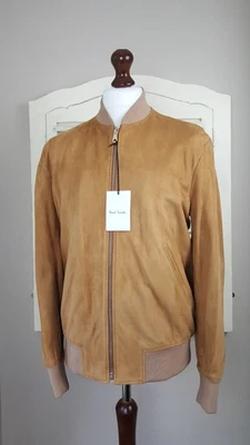 BNWT Paul Smith Camel Pure Suede Bomber Jacket (Size L) RRP £1500 - Image 1 of 4