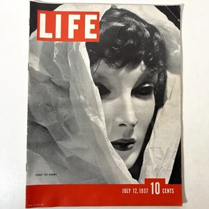 Life Magazine Vintage July 12 1937 Grace Dummy Mannequin Audubon Bird Drawings - Imagen 1 de 11