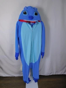 Stitch One-piece Pajamas Large Fleece Hooded Costume Animal Kigurumi Cosplay - Picture 1 of 12