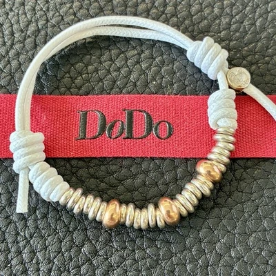 Dodo Pomellato Bracciale Bianco Maxi Rondelle Oro Rondelle Argento Unisex Origin - Immagine 1 di 4