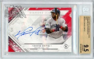 Tarjeta autógrafa roja Topps Diamond Icons 2018 de David Ortiz #DA-DO 3/5 BGS 9,5 - Imagen 1 de 2