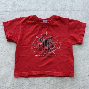 Vintage Spider Man Shirt Youth Small Movie Marvel Promo Underoos 2003 Red Y2K - Picture 1 of 6