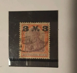 stamp - germany - 1921 - used - weimar republic surch- 3m on 1 1/4 m - lot 711 - Picture 1 of 2