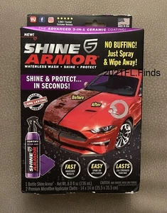 SHINE ARMOR Fortify 3in 1 Ceramic Coating Car Wax Polish 8 Oz..& 2 Cloths Kit - Picture 1 of 4