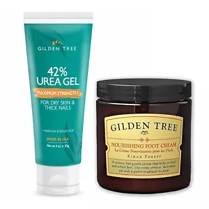 GILDEN TREE Max Strength 42% Urea Gel + Nourishing Foot Cream Bundle Softening, - Picture 1 of 5