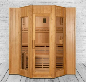 XXXL Luxus Finnische Sauna SET Sauna inkl. Harvia-Saunaofen 5 Pers. Modell 2024 - Bild 1 von 8