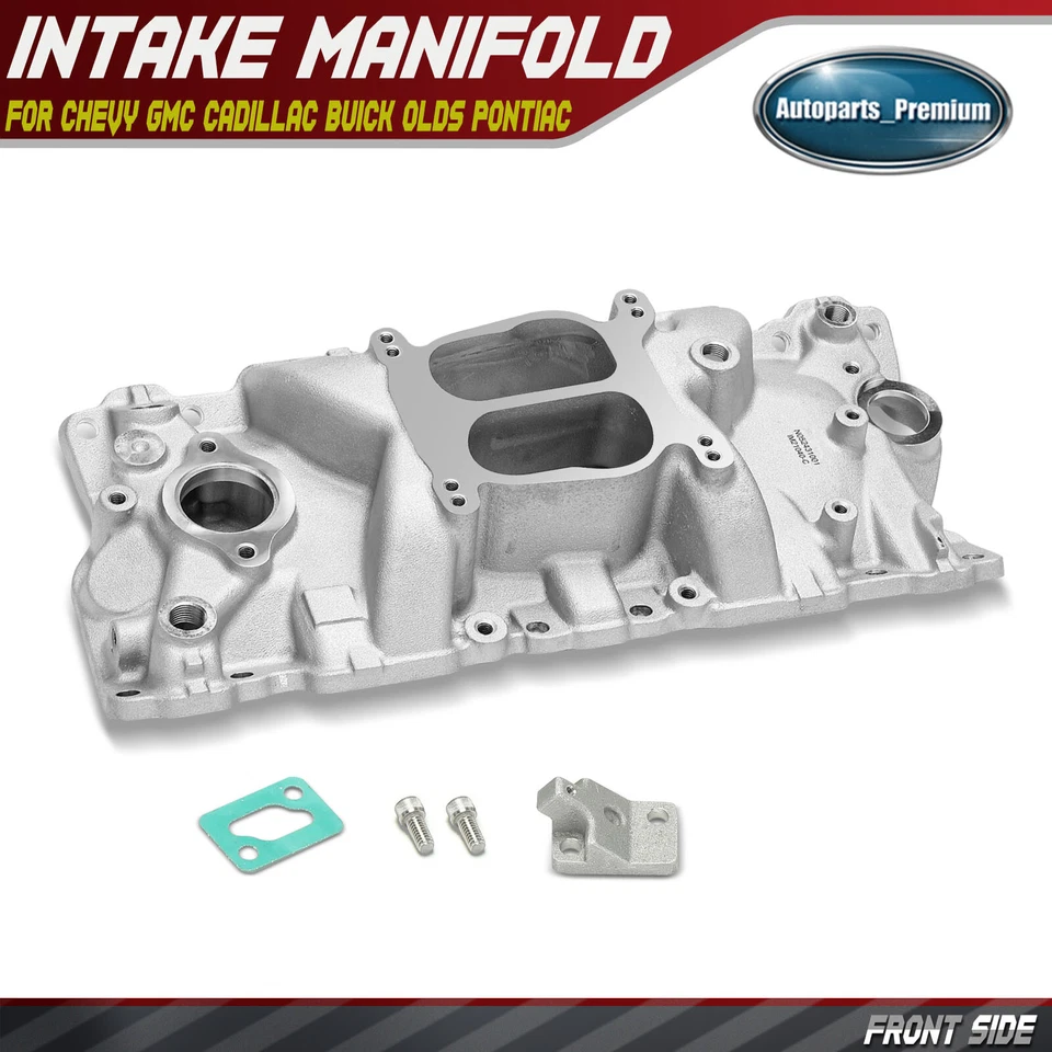 Front Aluminum Dual Plane Intake Manifold for Chevy GMC Cadillac Buick Pontiac - Image 1 of 4