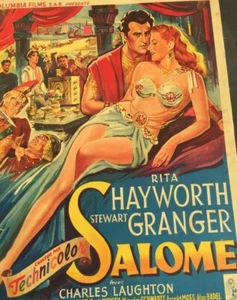 POSTER ORIGINAL DE COLLECTION ENTOILE FILM SALOME. AVEC RITA HAYWORTH - Photo 1/1