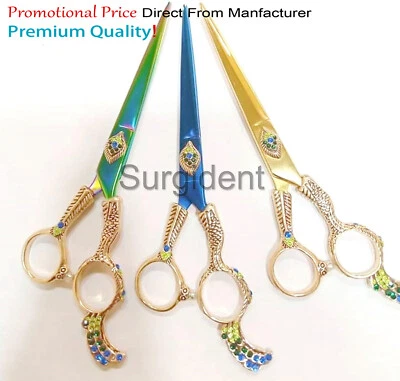 Juego de 3 tijeras rectas profesionales de peluquería para mascotas perros gatos Foto 1 de 4