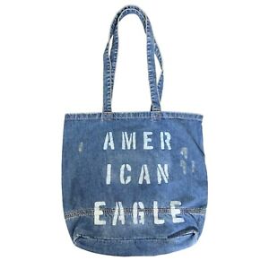 American Eagle Distressed Denim Tote Bag