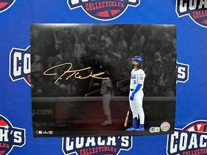 Jesse Winker Autographed 11x14 2024 NLDS Home Run Spotlight Photo (Beckett) - Picture 1 of 1