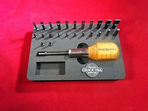 GRACE USA MT-24 Gunsmith Cacciavite e supporto punta magnetica 24 bit MADE USA - Foto 1 di 12