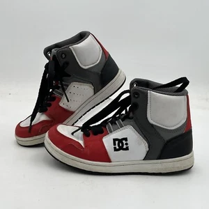 DC Shoe Co Youth's Spark High RS SZ 4 Skater High-Top Sneakers Red Gray Black - Picture 1 of 14