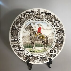 Vintage Wood And Sons Burslem England The Royal Canadian Mounted Police Plate
