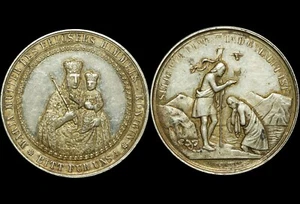 KIRCHE & RELIGION - TAUFMEDAILLE: Silber-Medaille. MARIA & JESUS - AUF DIE TAUFE - Bild 1 von 1