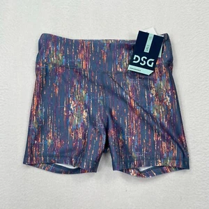 DSG Girls Youth 3" Performance Shorts Size Medium Purple Sketchy Mid Rise - Picture 1 of 8
