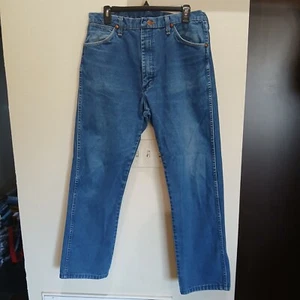 Wrangler Jeans Mens Vintage 36x34 (33X30) 90s 13MWZ USA 100% Cotton Cowboy Cut - Picture 1 of 24