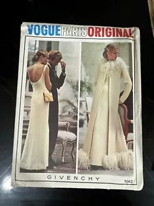RARO cappotto abito da sera anni 70 VOGUE PARIS ORIGINALE modello 1042 NON TAGLIATO GIVECHY 8 - Foto 1 di 4