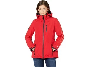 TOMMY HILFIGER Mujer 3-en-1 Sistemas Anorak Chaqueta con Capucha Rojo Azul Marino Talla M - Imagen 1 de 12