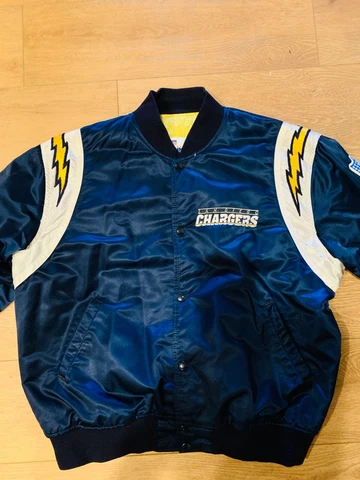 Vintage San Diego Chargers Starter Jacket Blue/Gold XL Bolt Cover