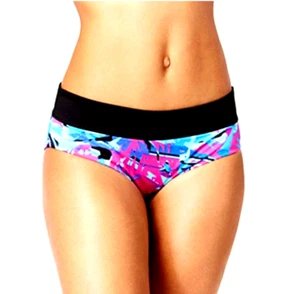 Pantalones de bikini activos estampados NIKE para mujer, azules, talla mediana - Imagen 1 de 1