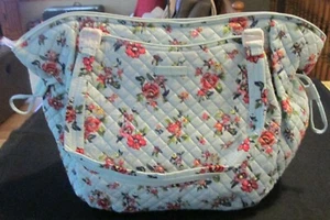 NUEVO BOLSO DE MANO VERA BRADLEY ICÓNICO GLENNA PATRÓN RAMO DE AGUA - Imagen 1 de 2