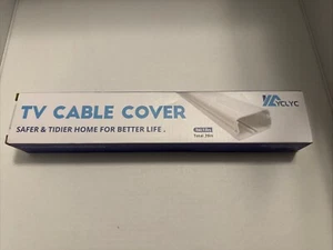 YCLYC TV Cord Hider 39” white & TV Cable Cover Wall Mount Safer & Rider New - Picture 1 of 2
