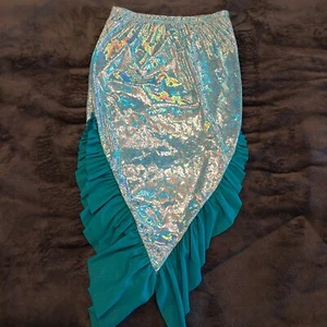 Mermaid Tail for Girls Size 14/16 (XL) - Cat&Jack, Shimmery, Shiny, and Aqua - Picture 1 of 6