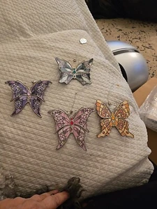 Bradford Edition Silken Wings Butterfly Ornament 4er Set - Bild 1 von 5