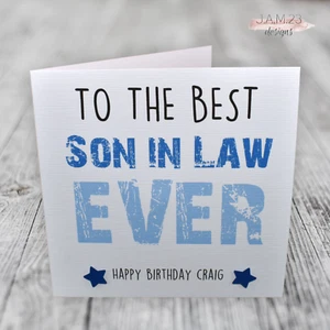 Personalised Best Son In Law Birthday Card - Picture 1 of 9