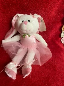 Pink Ballerina Bunny with Long Ears by Burton + Burton - Picture 1 of 9