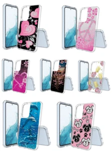 Funda Rosa Azul Antigolpes + Vidrio Templado para Teléfono Galaxy A54 5G Cubierta Transparente - Imagen 1 de 14