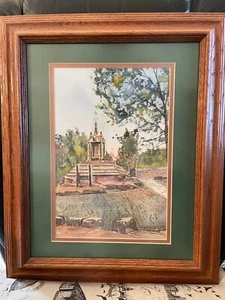 "Lymm" Original Aquarell von James D. Preston gerahmt 17,5"x14,5" mattiert 11"x7" - Bild 1 von 7