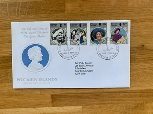 PITCAIRN ISLANDS 1985 FDC QUEEN MOTHER 85TH BIRTHDAY ROYALTY PRINCE HARRY - Picture 1 of 1