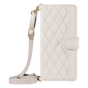 For Various Phone Crossbody Leather Flip Card Wallet Case +2 Straps Stand Cover - Picture 1 of 19