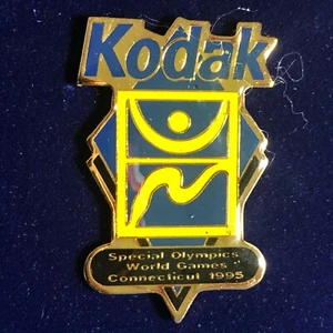 Vintage Kodak emaillierte Anstecknadel 1995 Special Olympics World Games Connecticut - Bild 1 von 2