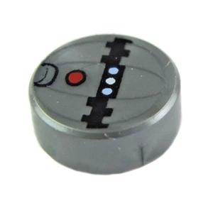 Lego Star Wars - 1 x 1 flache silberne runde Fliese mit thermischem Zündermuster - Bild 1 von 1