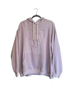 H&M Disney Mickey Mouse Sweatshirt Hoodie Purple Lavender Women Size 2XL - Picture 1 of 7
